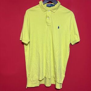 Polo By Ralph Lauren Mens Yellow Polo Shirt Size M